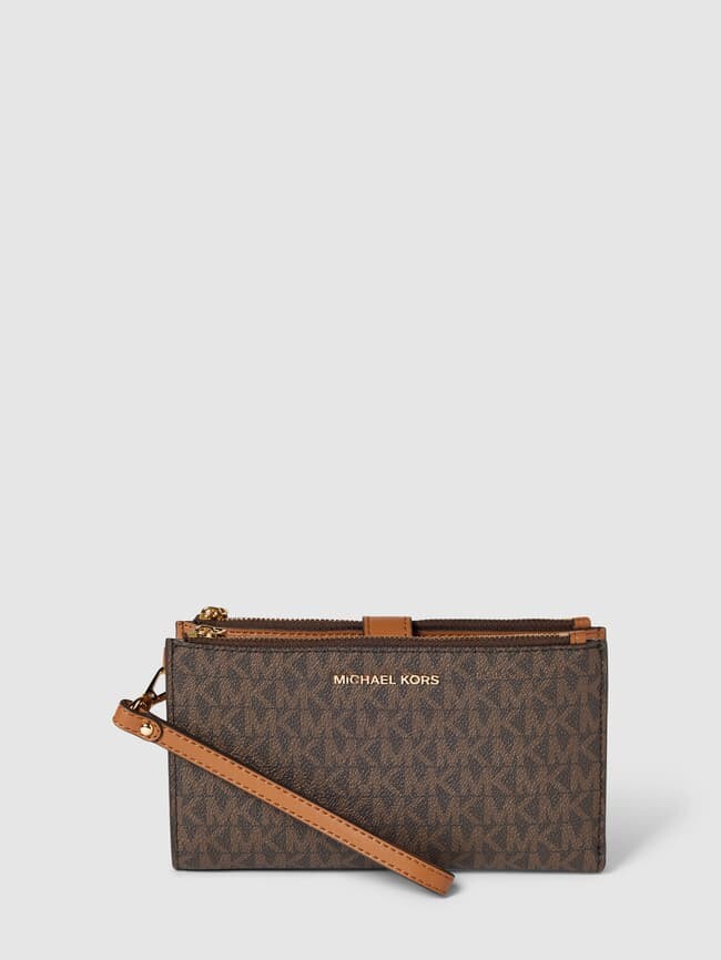 

Кошелек с принтом логотипа по всей поверхности, модель JET SET MICHAEL Michael Kors, коричневый