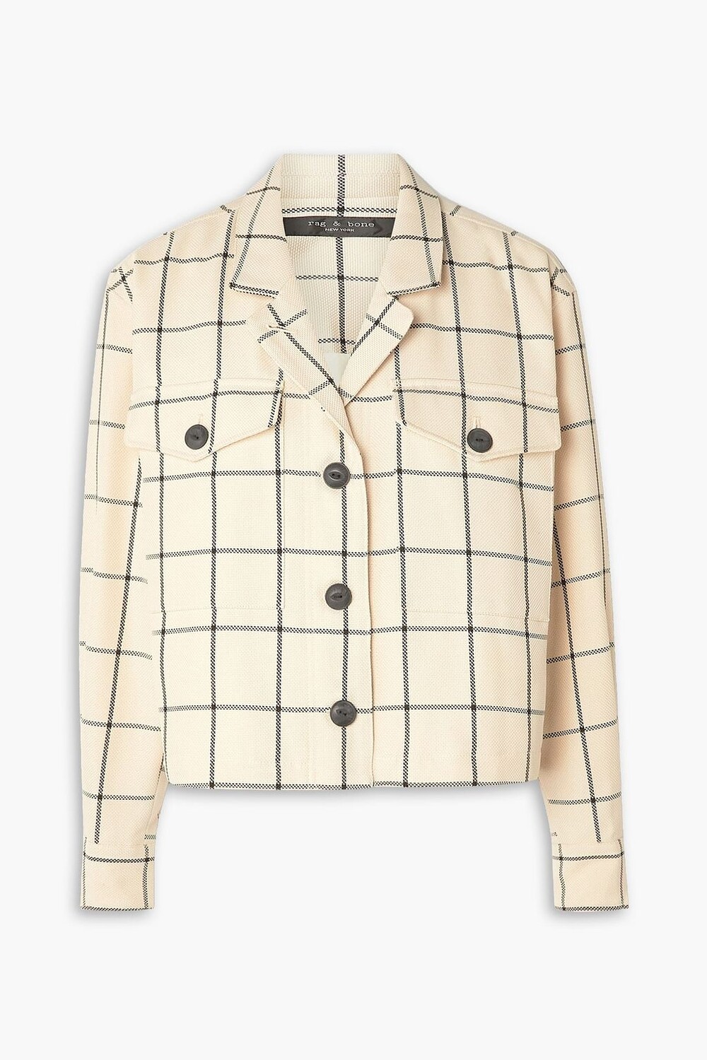 

Куртка Jessie в клетку из смесового хлопка RAG & BONE, кремовый