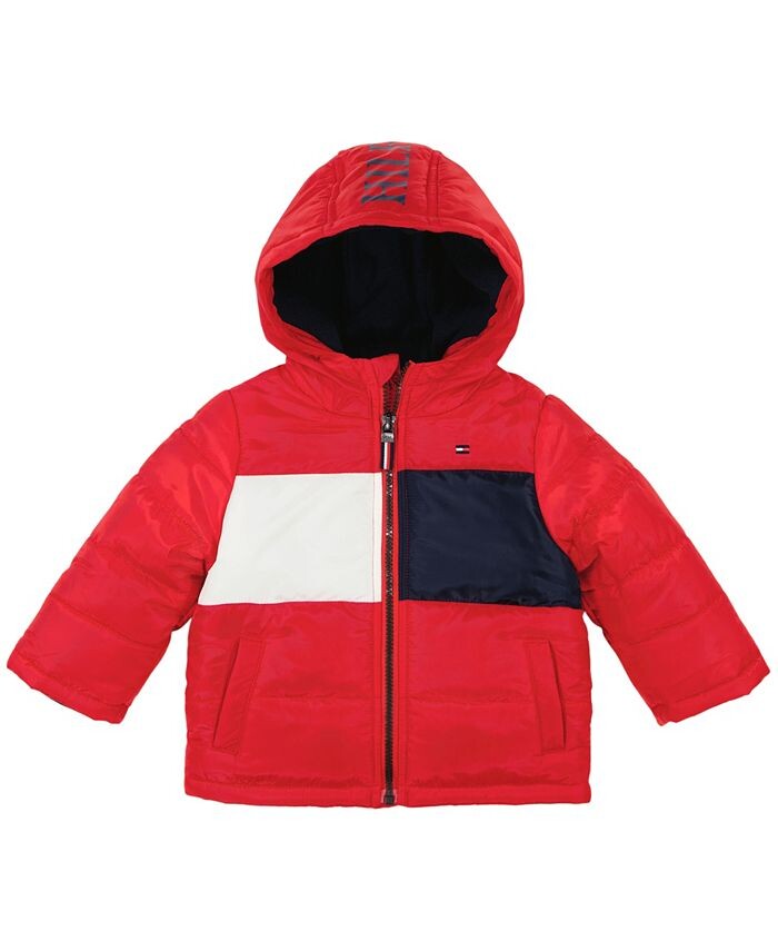 

Детская куртка-пуховик для маленьких мальчиков Tommy Hilfiger, красный