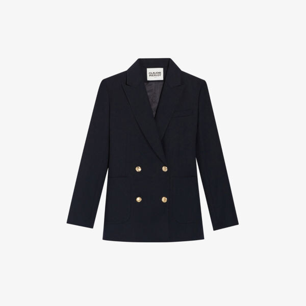 

Двубортный блейзер Virginia из эластичной ткани Claudie Pierlot, цвет bleus