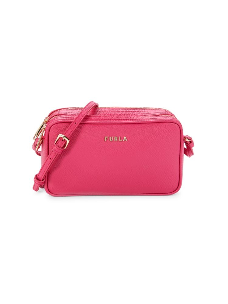 

Кожаная сумка через плечо Furla, цвет Shocking Pink
