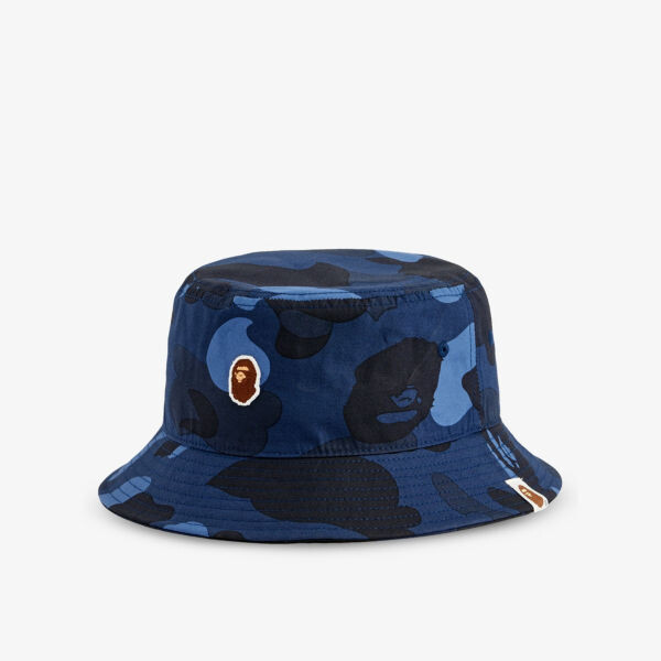 

Хлопковая панама с камуфляжным узором Ape Head A Bathing Ape, темно-синий