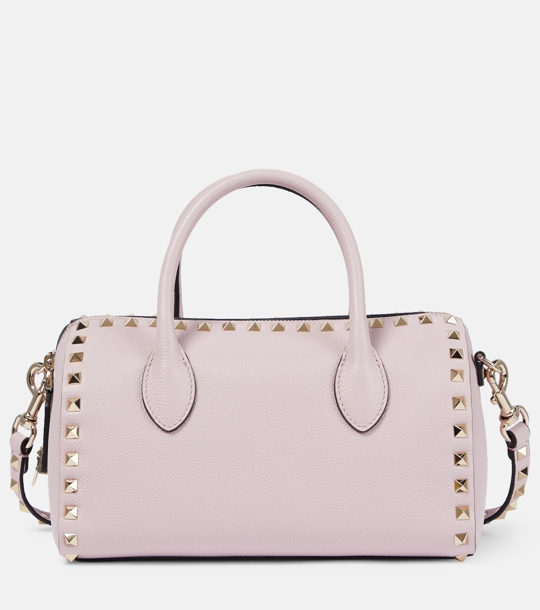 

Маленькая сумка-тоут Rockstud из кожи Valentino Garavani, фиолетовый