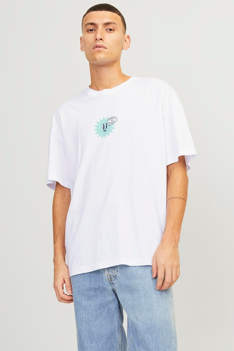 

Футболка с принтом и заниженными рукавами Jack & Jones, красный