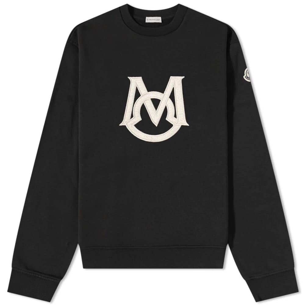 

Moncler Свитшот с вышитым логотипом, черный