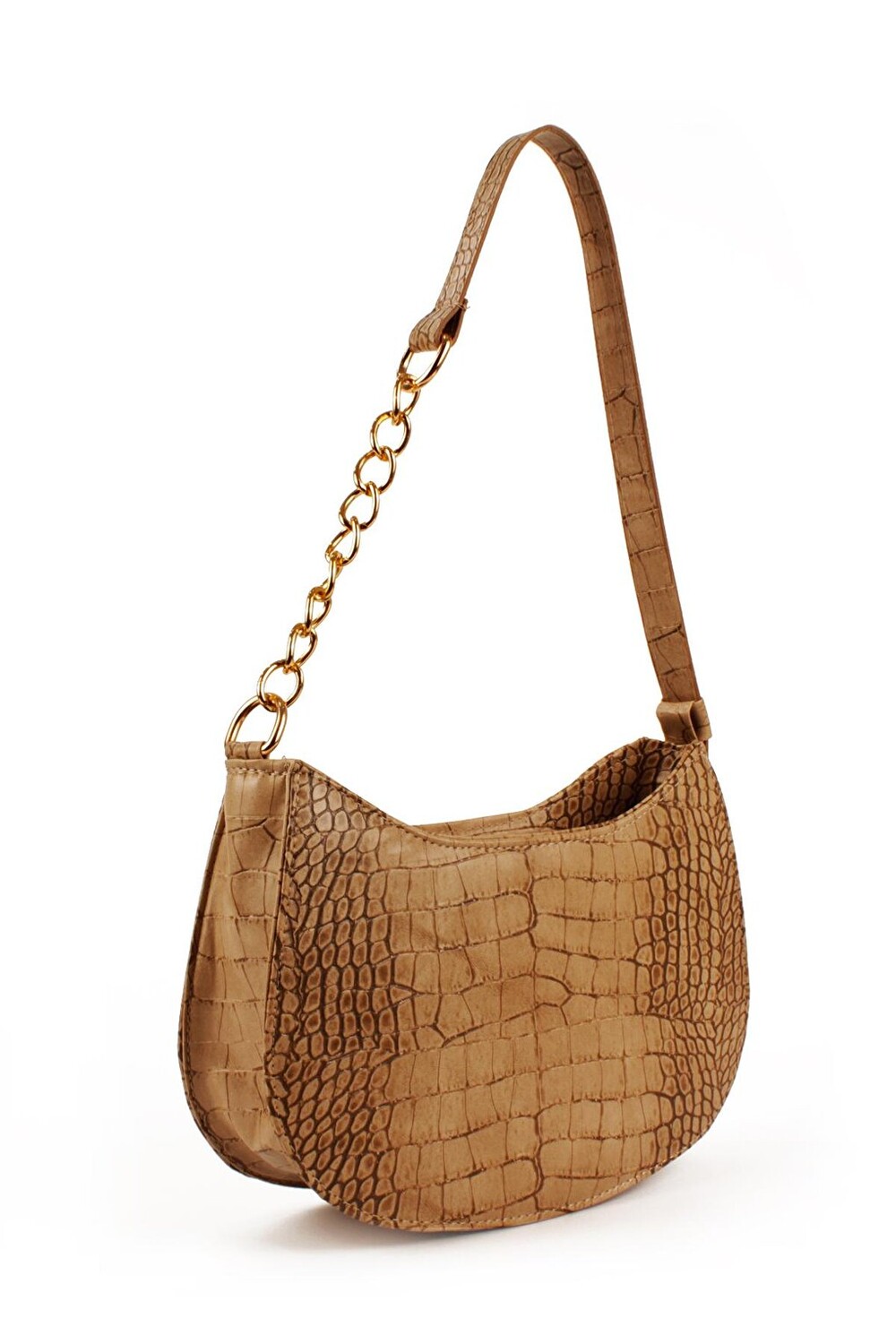 

Женская сумка через плечо с кожаным ремешком и полуцепочкой (10774) Luwwe Bags, норка
