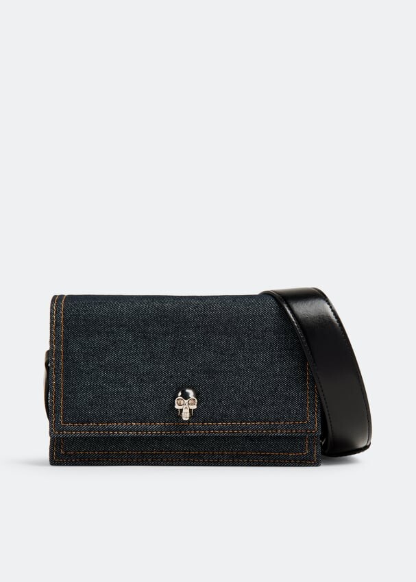 

Сумка Alexander Mcqueen Biker Small Skull, синий