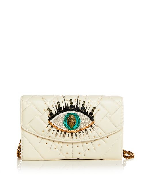 

Кожаный кошелек Kensington Eye через плечо KURT GEIGER LONDON, цвет Ivory/Cream