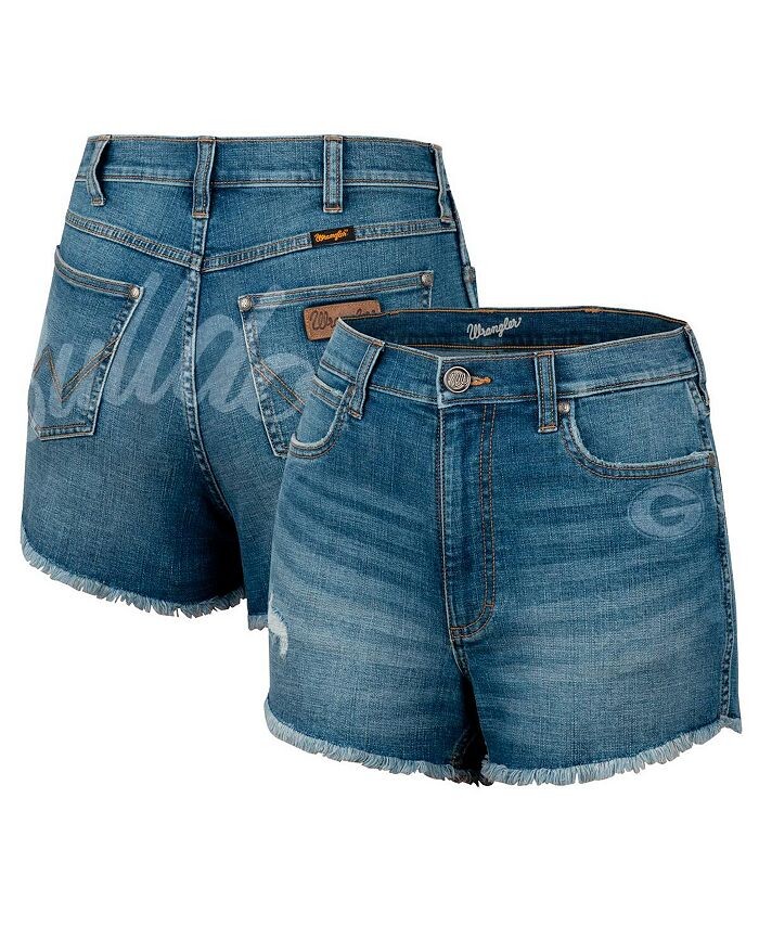 

Женские шорты с высокой посадкой в стиле ретро x Wrangler Blue Georgia Bulldogs Colosseum, синий
