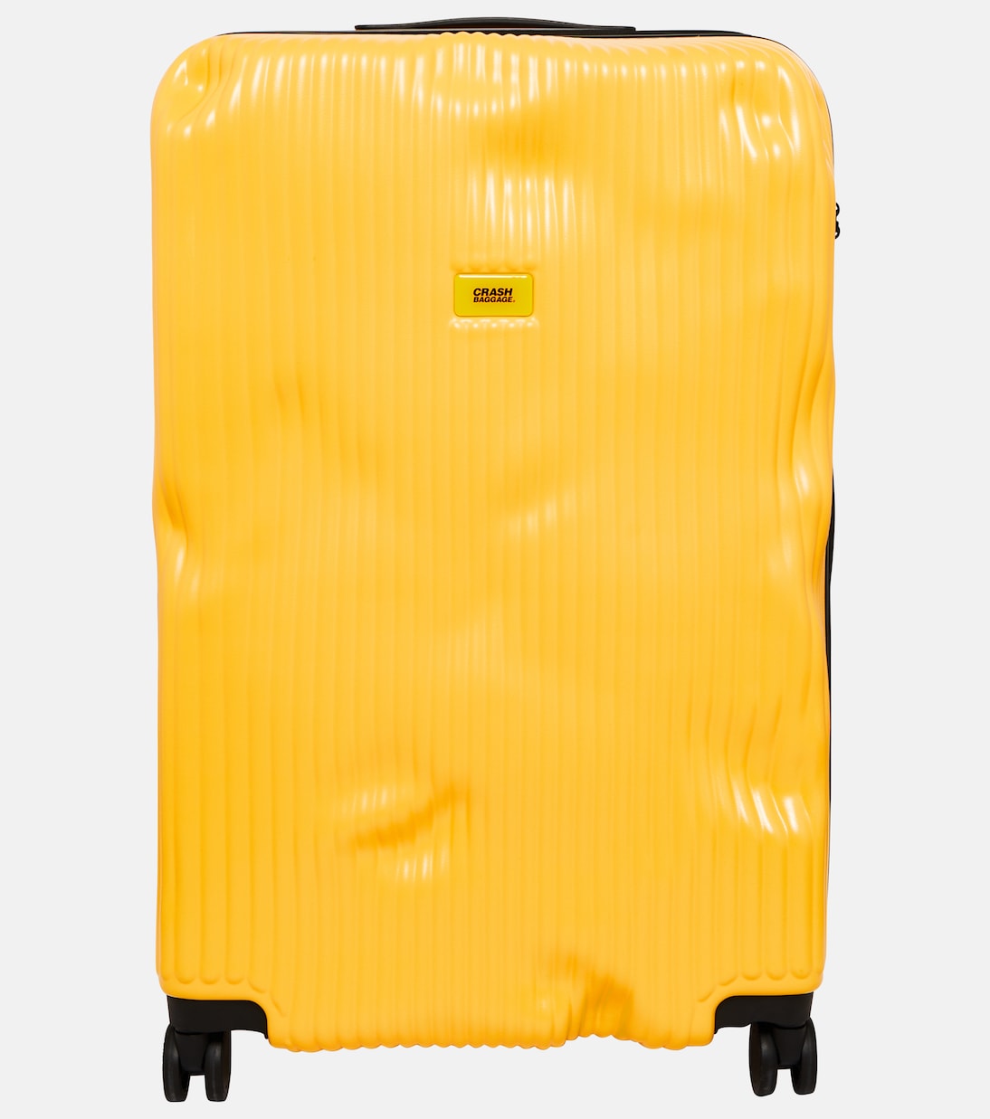 Большой чемодан для регистрации в полоску Crash Baggage, желтый фото