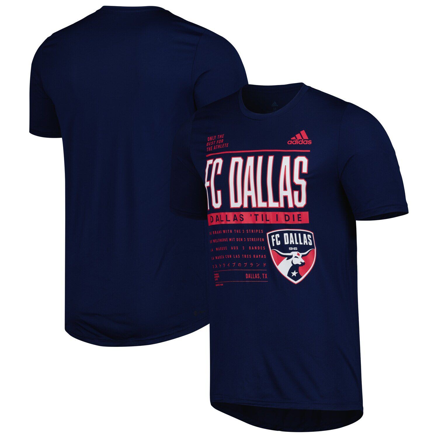

Мужская футболка adidas Navy FC Dallas Club DNA Performance