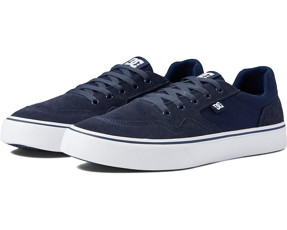 Кроссовки DC Rowlan Casual Low Top Skate Shoes Sneakers, темно-синий/белый