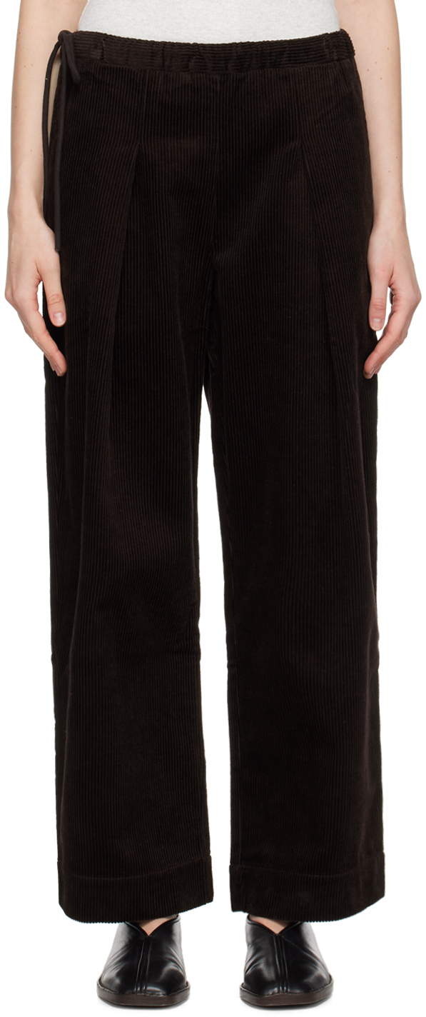 коричневые брюки для отдыха the lou gil rodriguez Коричневые брюки для отдыха 'The Straight Cord' Deiji Studios