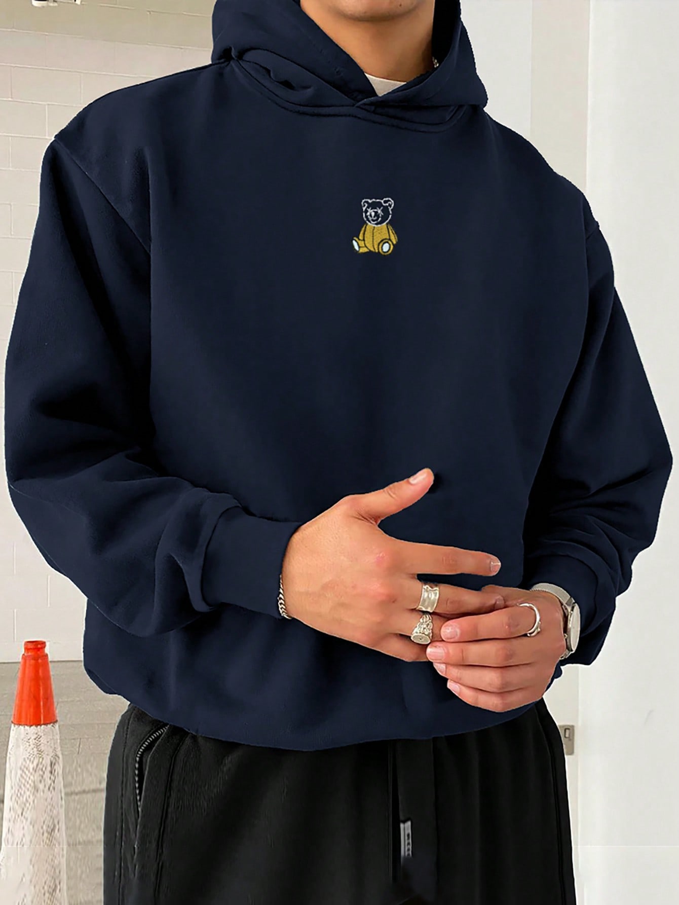 Мужская толстовка с капюшоном Manfinity Hypemode, королевский синий черная футболка с вышивкой solid homme