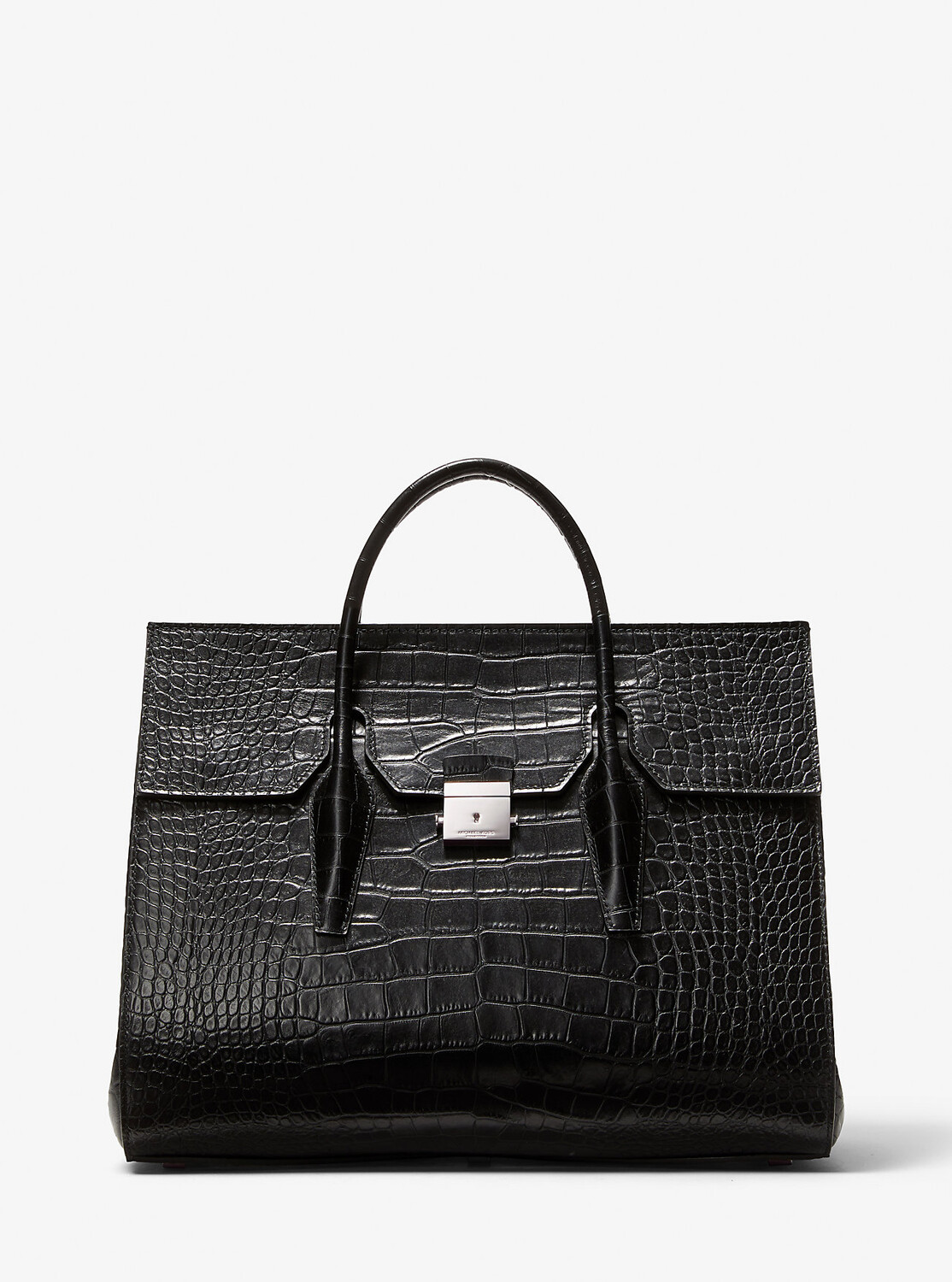 

Сумка Campbell из кожи с тиснением под крокодила Michael Kors, черный
