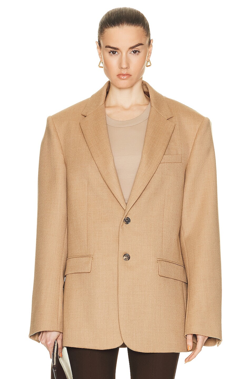 

Блейзер Wardrobe.Nyc Oversize Single Breasted, кэмел