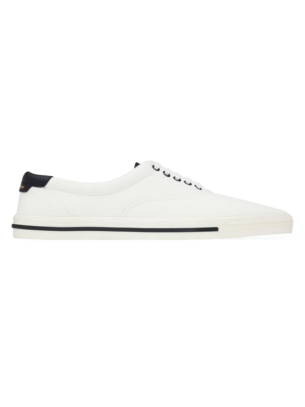 

Клубные низкие кеды из парусины и кожи Saint Laurent, черный