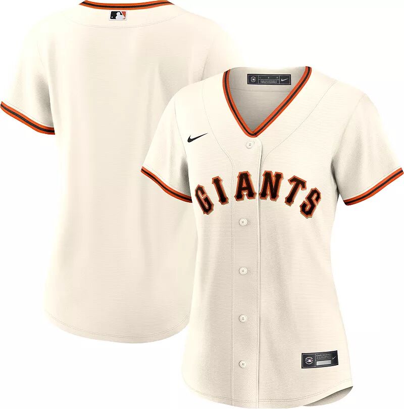 

Женская реплика Nike San Francisco Giants Blank Cream Home Cool Base Джерси