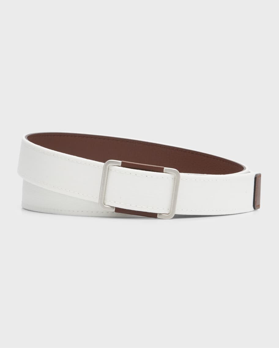 

Мужской седельный ремень из хлопка и льна Loro Piana