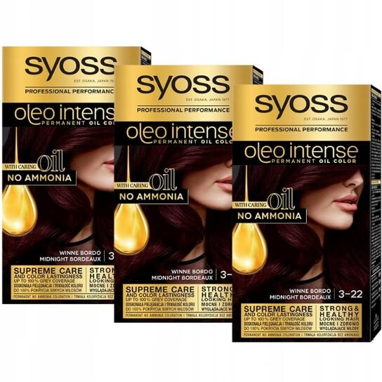 

Краска Syoss Oleo Intense Paint 3-22 Вино Бордо х3 шт.