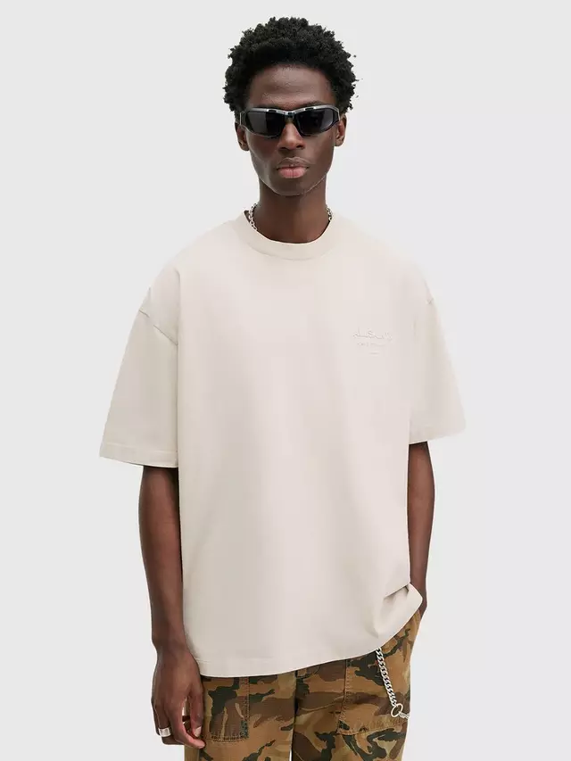 

Футболка AllSaints Xander Crew, цвет white/off/white