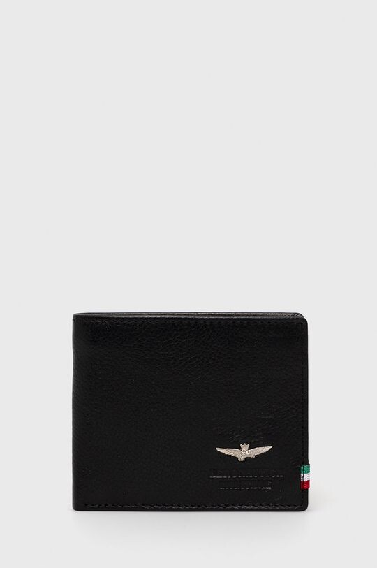 

Кожаный кошелек Aeronautica Militare, черный