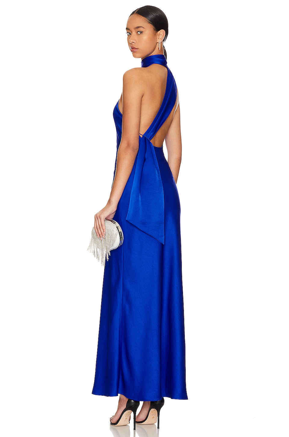 Платье MISHA Alastair Satin Gown, цвет Electric Blue