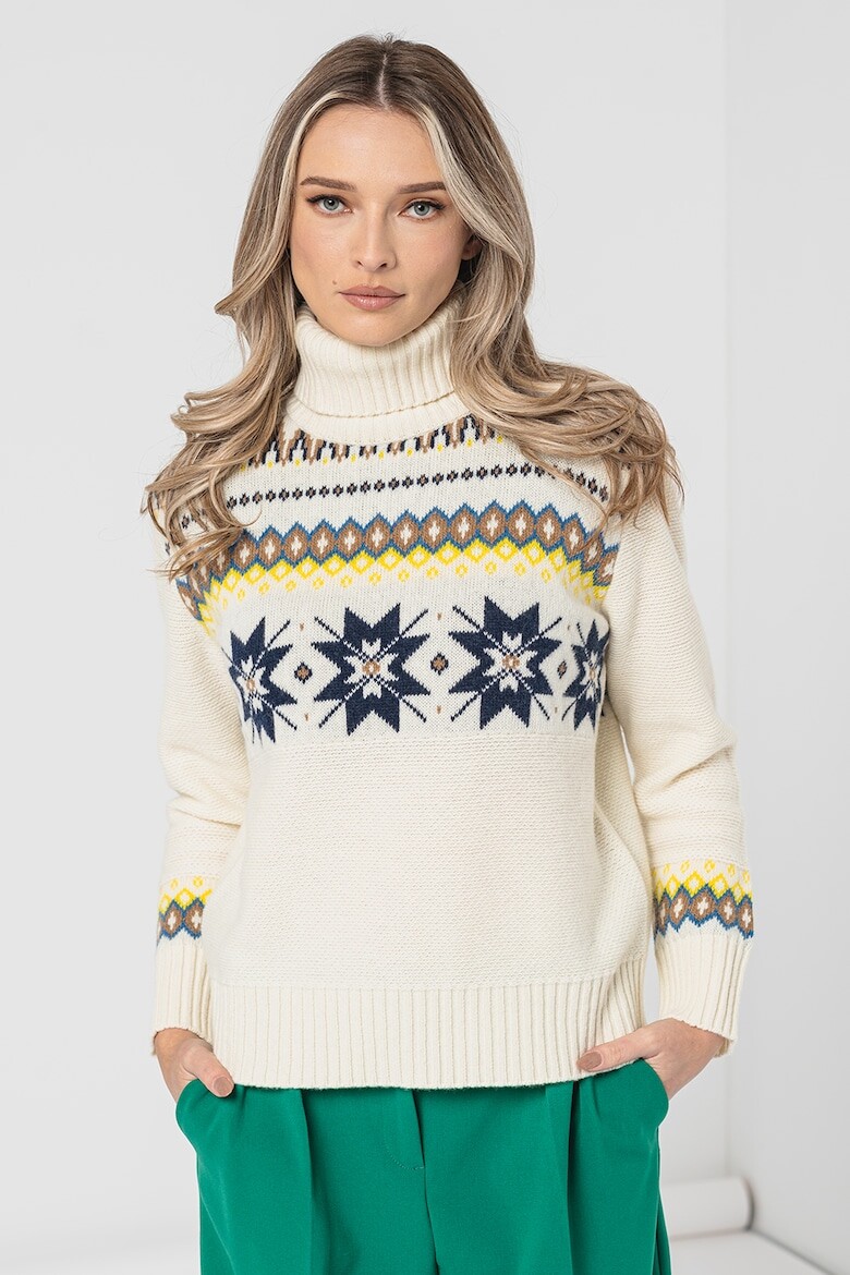

Свитер-Поло с фигурным узором United Colors Of Benetton, белый