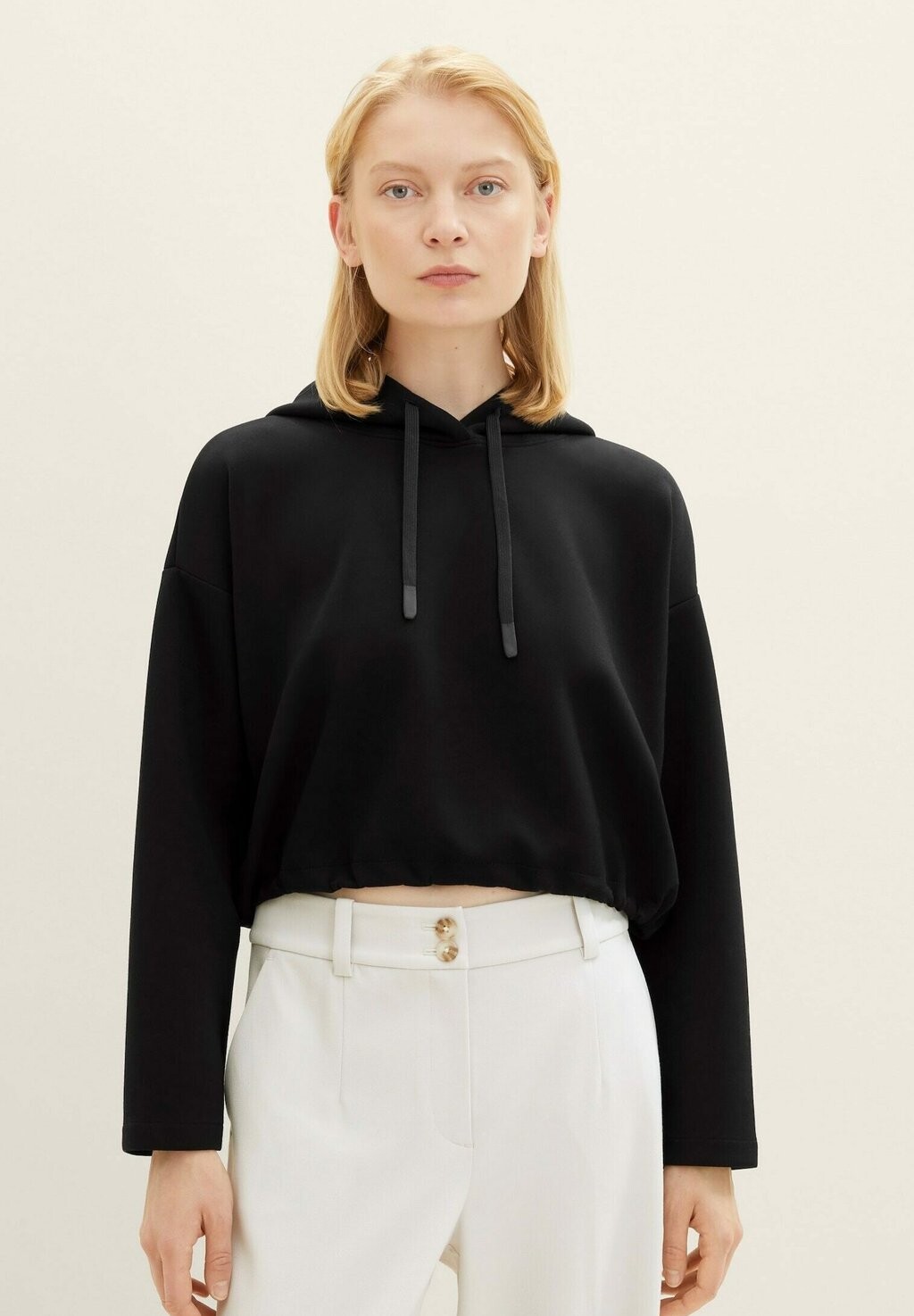 

Толстовка TOM TAILOR DENIM CROPPED, цвет deep black