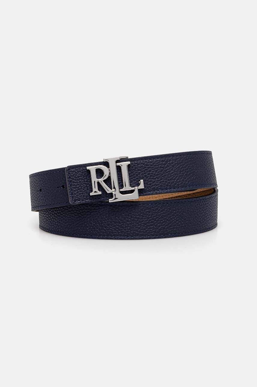 

Двусторонний кожаный ремень Lauren Ralph Lauren, темно-синий