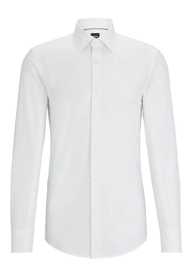 

Деловая рубашка h-hank-kent-c1-214 slim fit Boss, белый