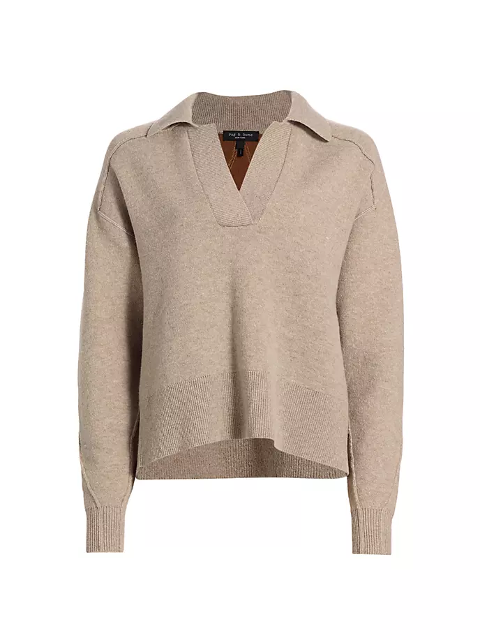 

Свитер Bridget из смесовой шерсти с длинными рукавами Rag & Bone, цвет oatmeal