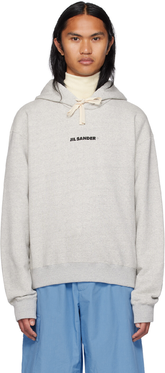 

Серый худи с принтом Jil Sander