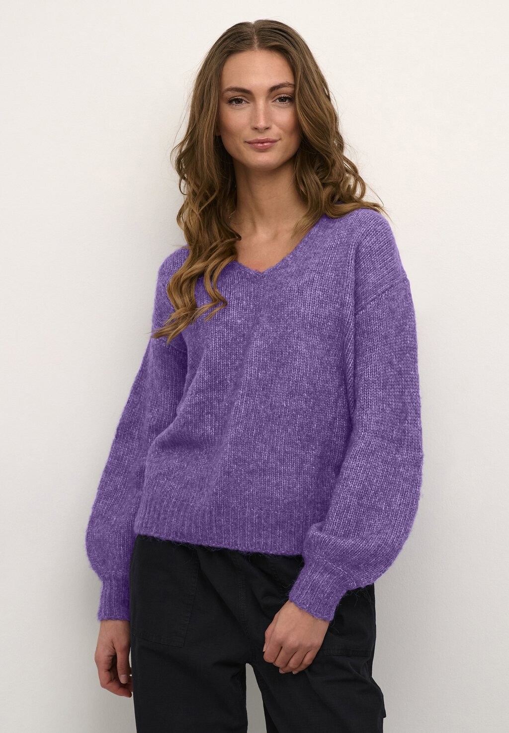 

Свитер KASARLA V NECK Kaffe, гелиотропный меланж
