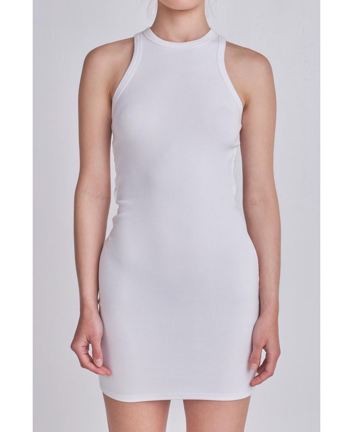 цена Женское мини-платье в рубчик с открытой спиной Grey Lab, белый