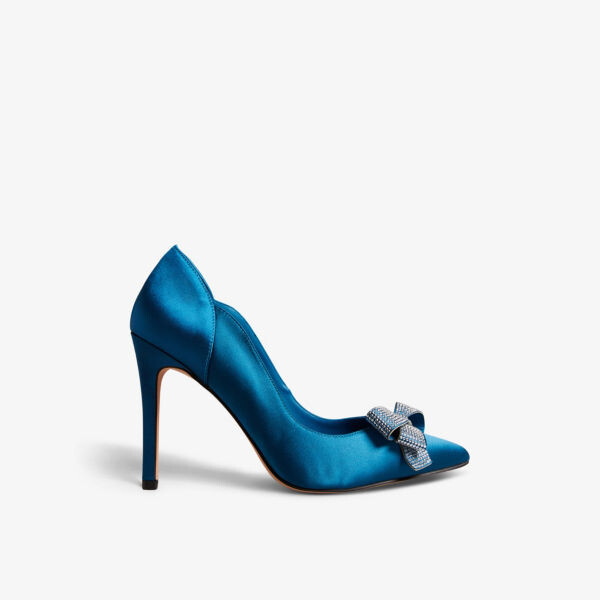 

Атласные туфли Orlilas на каблуке с бантом Ted Baker, синий