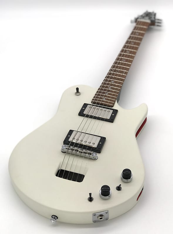 Электрогитара Travel Guitar Ciari Custom Shop - Satin White/Red , Natural Neck