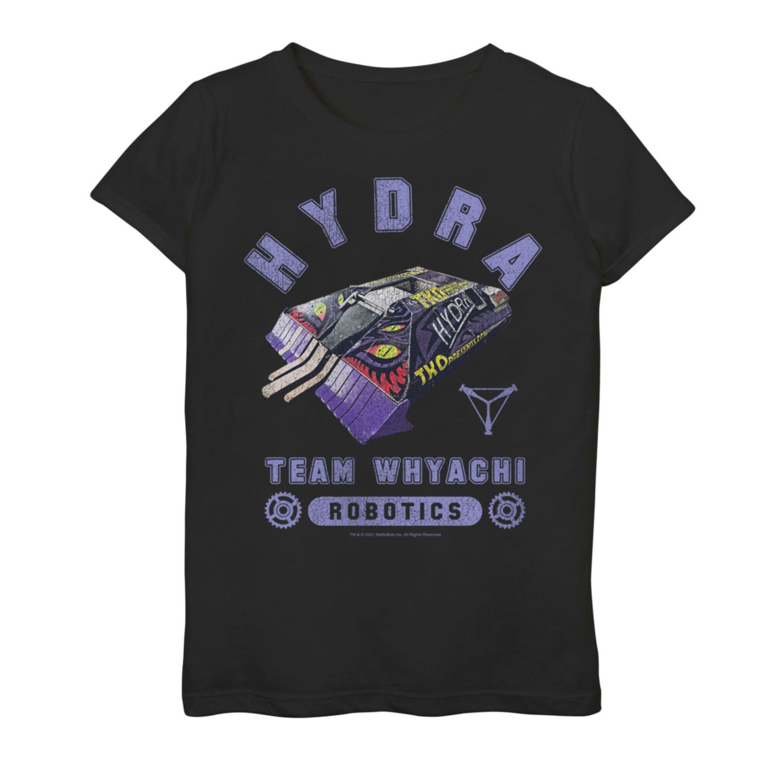 

Футболка с логотипом BattleBots Hydra TeamWhyachi для девочек 7–16 лет Licensed Character