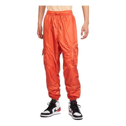 Спортивные штаны Men's Air Jordan Solid Color Big Pocket Breathable Woven Sports Pants/Trousers/Joggers Orange, мультиколор