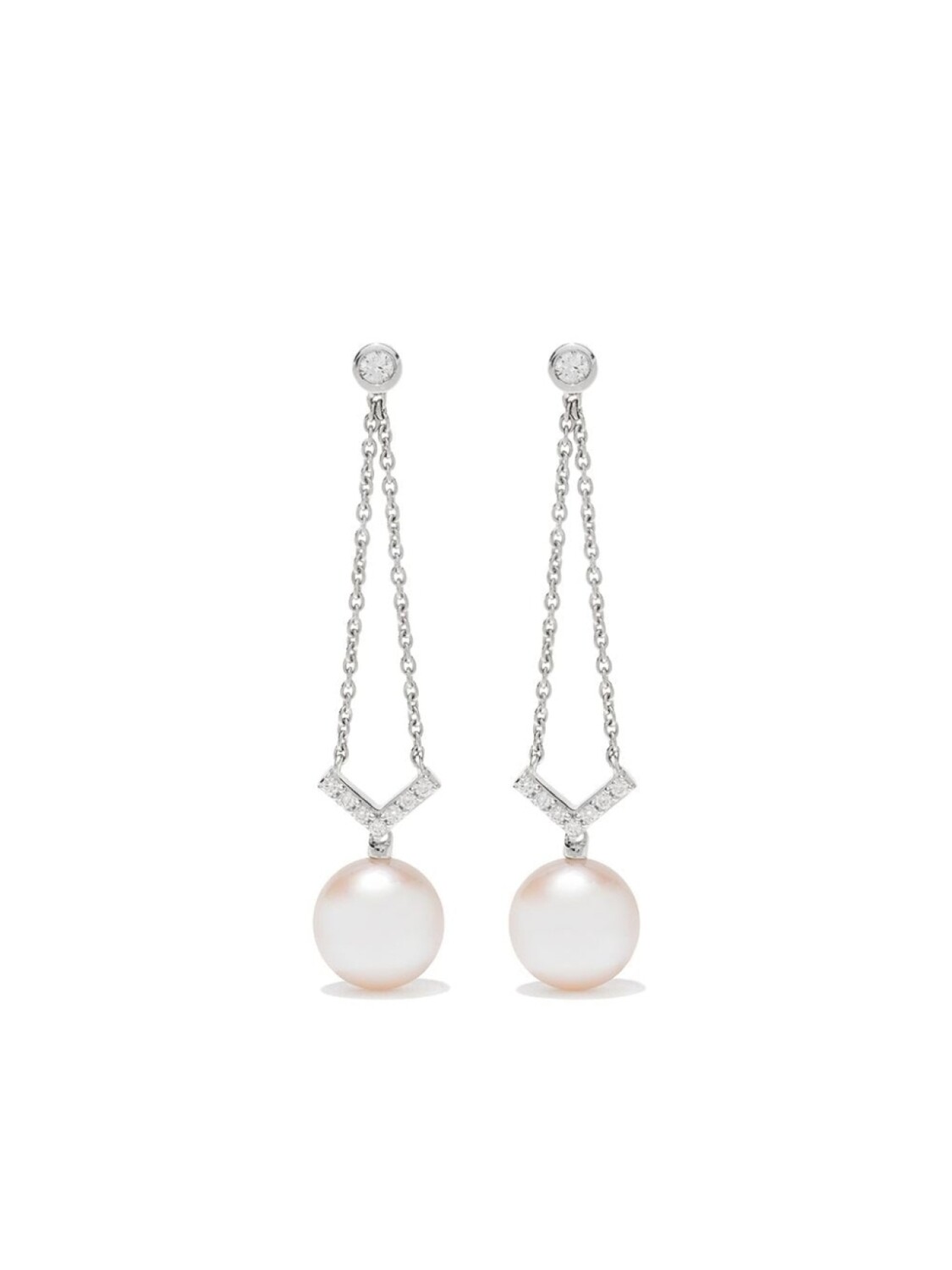 

Серьги Trend из белого золота с жемчугом и бриллиантами Yoko London, серебряный