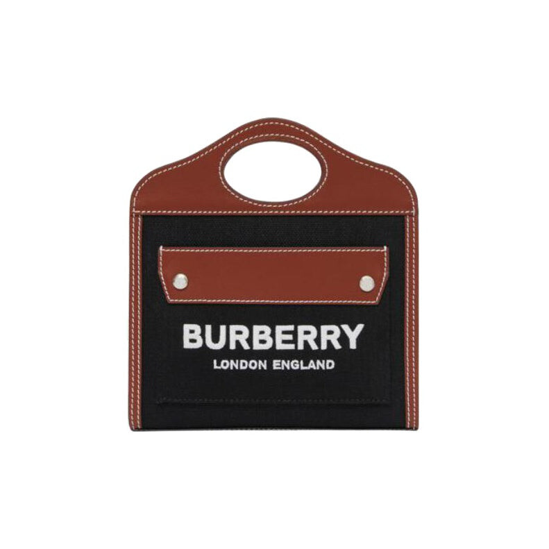 

Сумка Burberry с вышитым логотипом, черный/коричневый