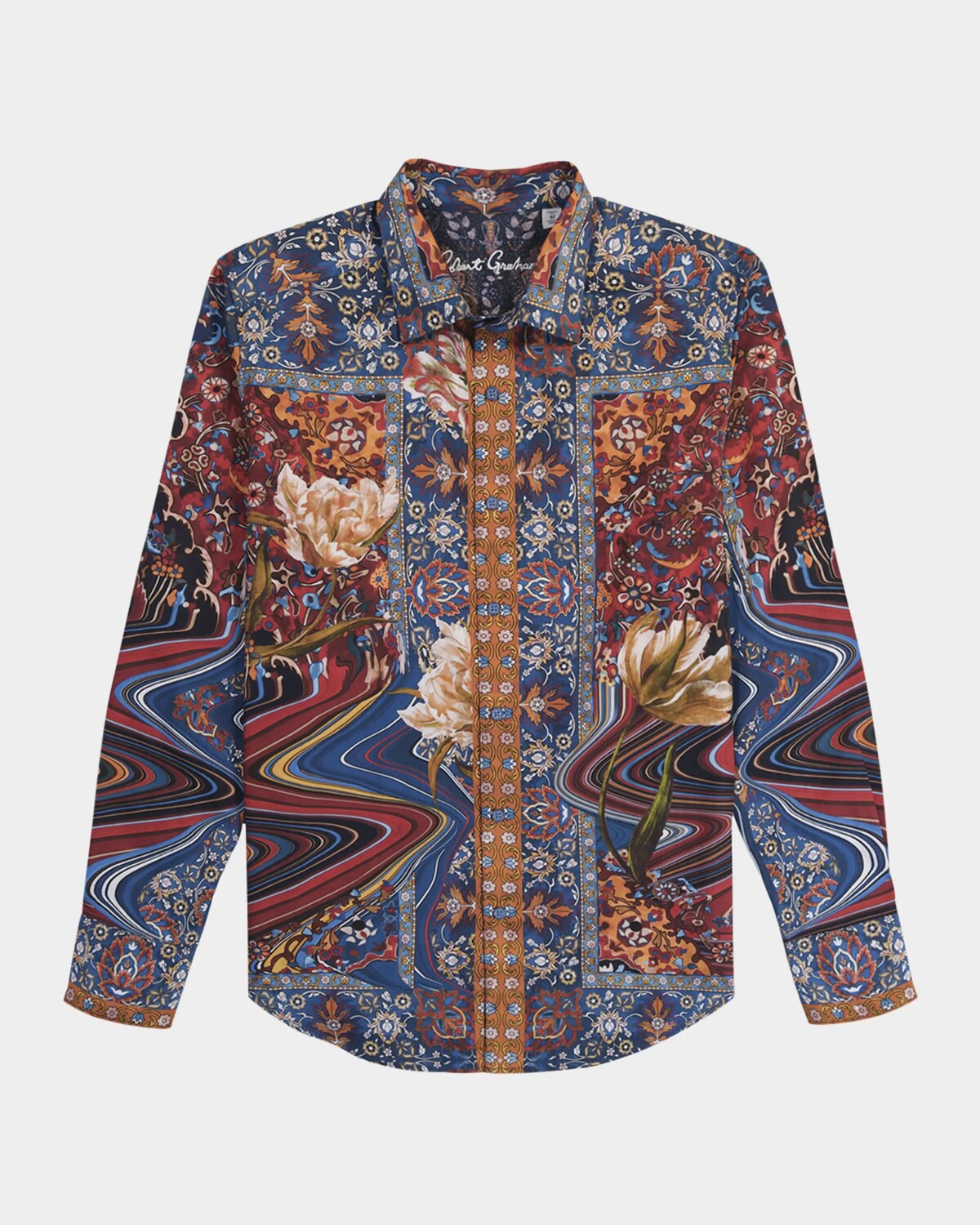 

Мужская спортивная рубашка с тканым цветочным принтом Killington Robert Graham, мультиколор