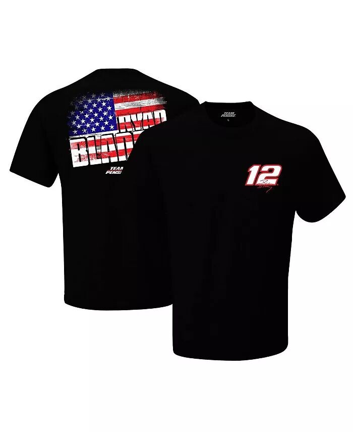 

Мужская черная футболка с флагом Райана Блейни Team Penske, черный