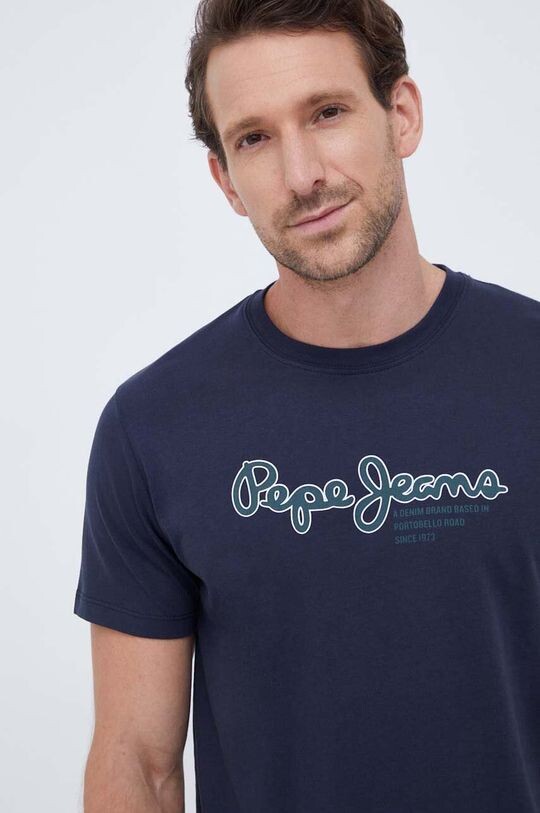 

Футболка Wido из хлопка Pepe Jeans, темно-синий