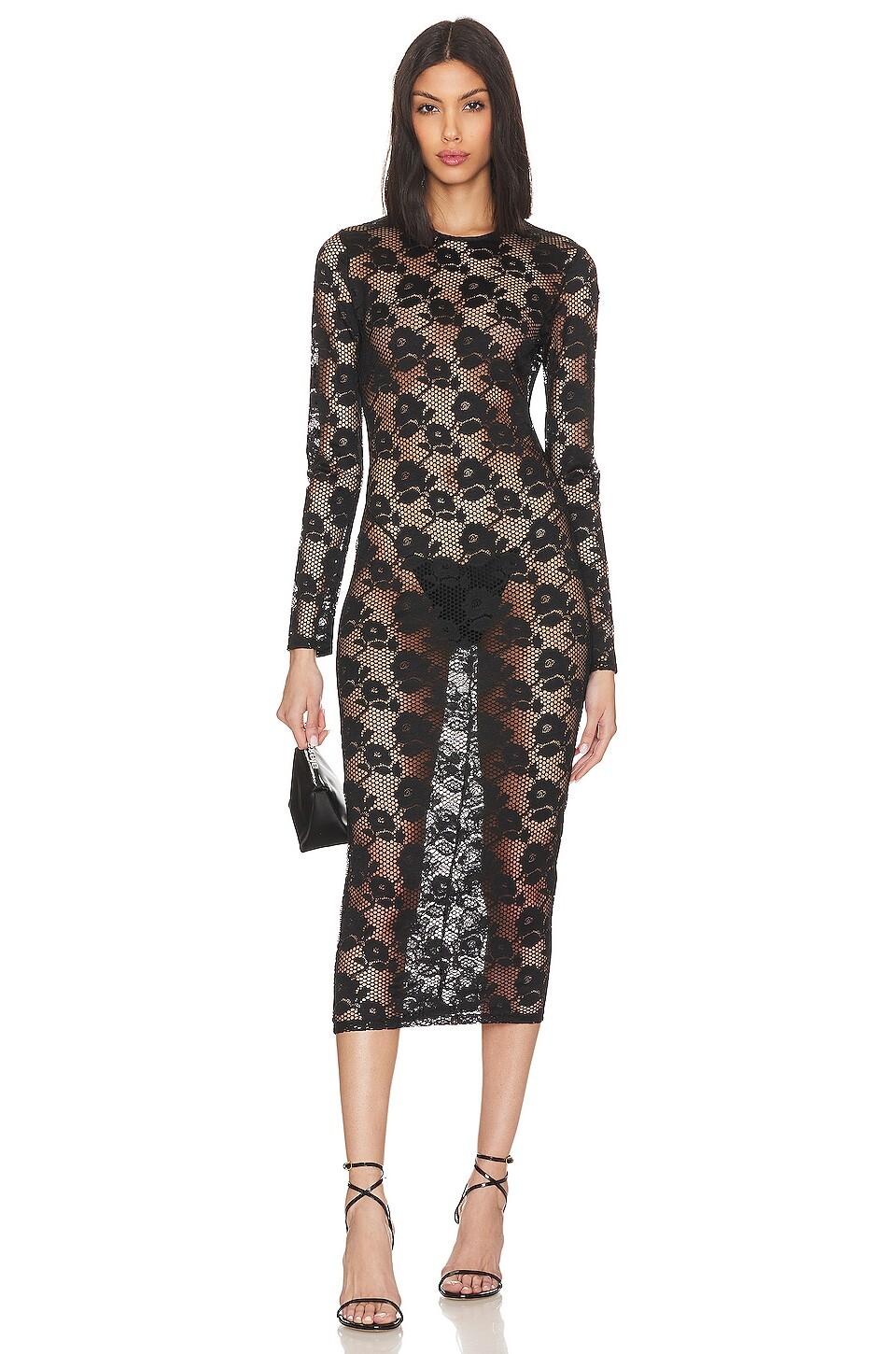 

Платье fleur du mal Rosalia Lace Long Sleeve, черный