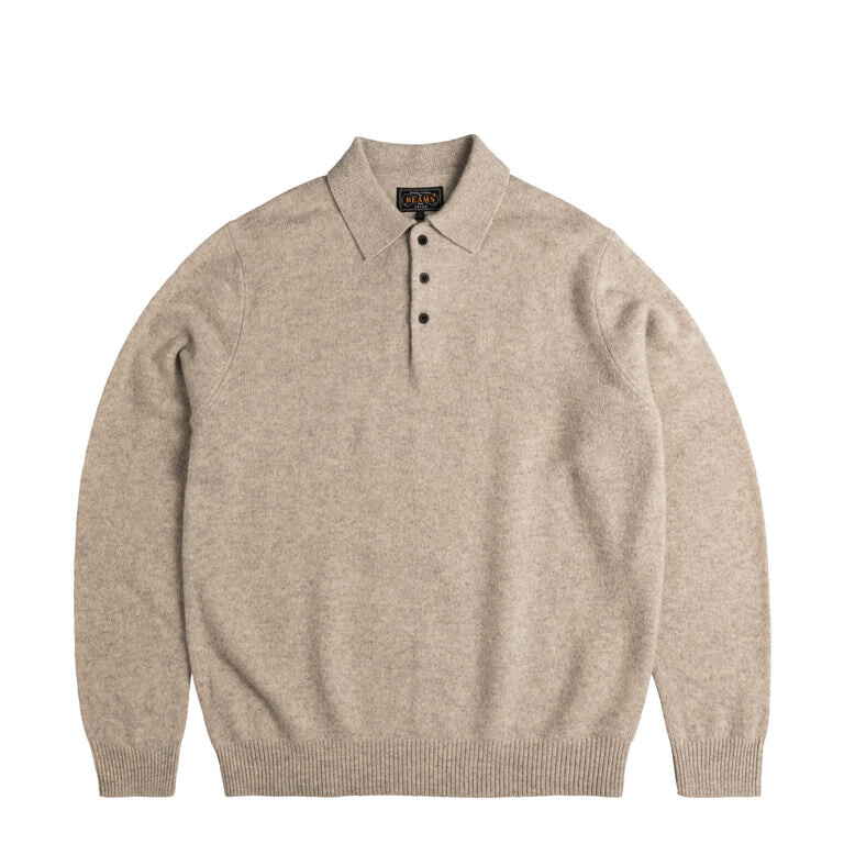 

Рубашка Knit Polo 9G Beams Plus, бежевый
