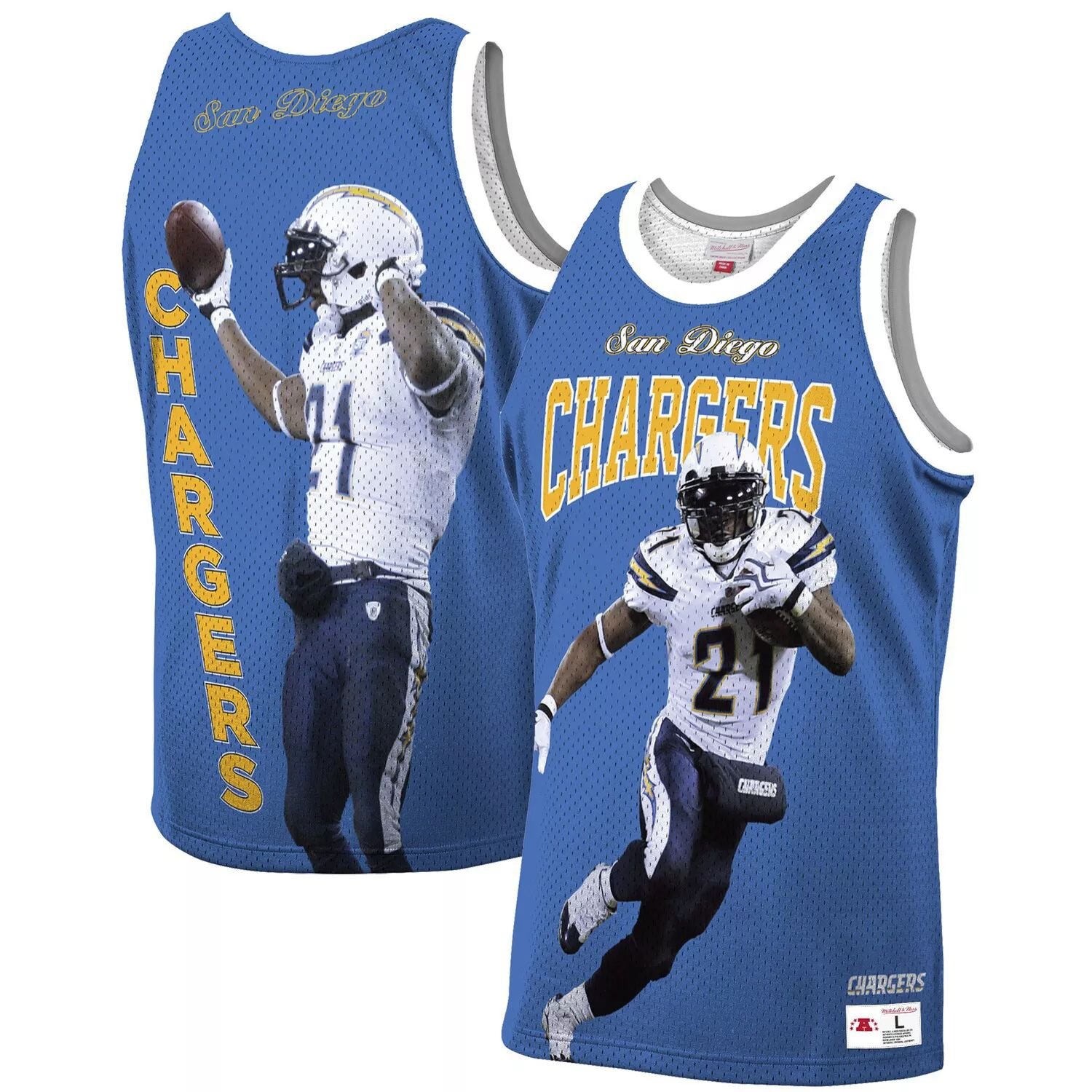 

Мужская майка Mitchell & Ness LaDainian Tomlinson Powder Blue San Diego Chargers Retired Player