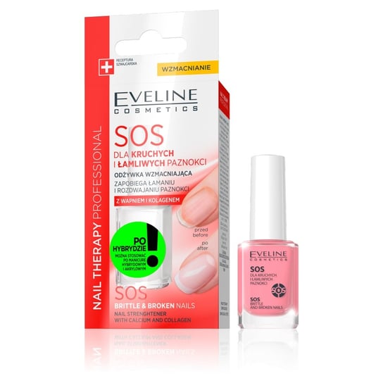 Укрепляющий кондиционер, 12 мл Eveline Cosmetics, Nail Therapy, SOS-