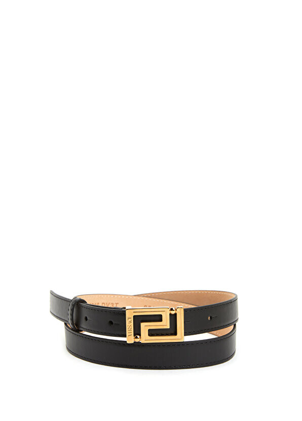 

Черный женский кожаный ремень Versace
