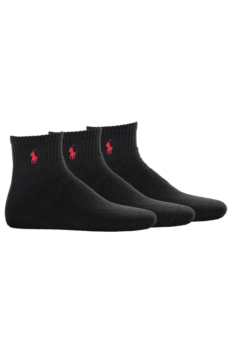 

Короткие носки с логотипом, 3 пары Polo Ralph Lauren, черный